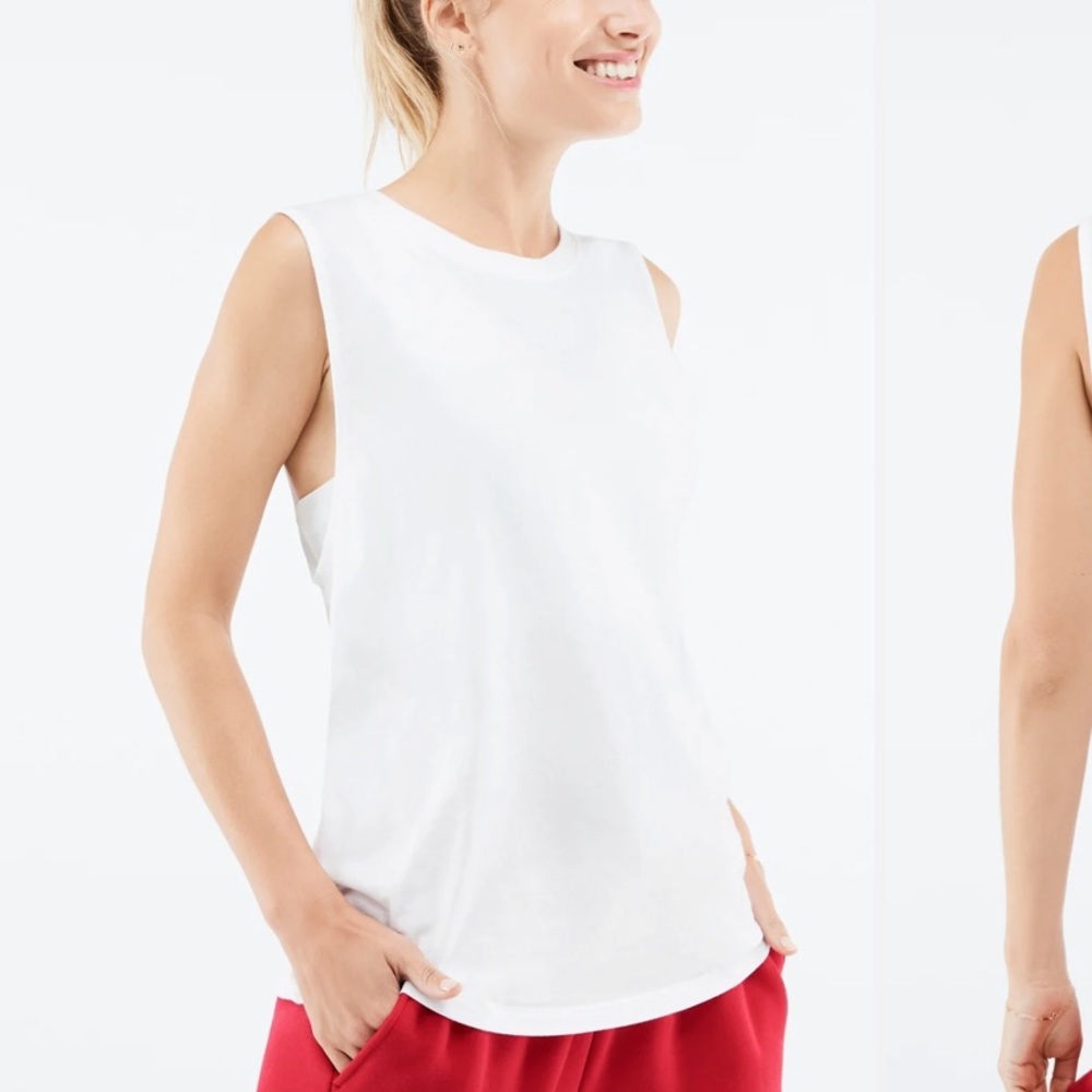 White Fabletics Tank Top
